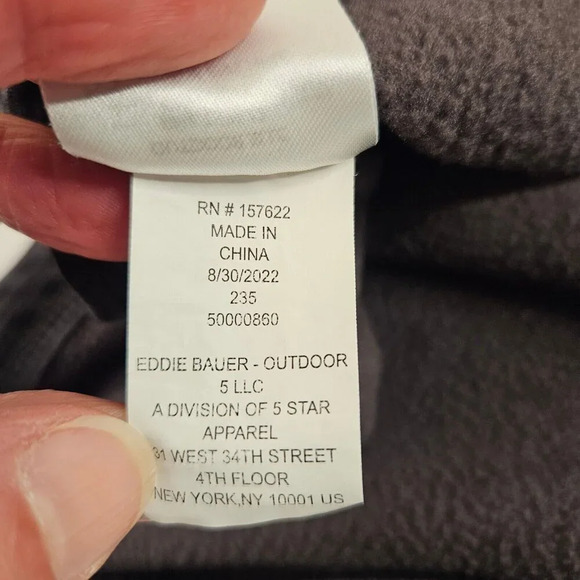 Eddie Bauer Pullover Men XL Charcoal Gray 1/4 Zip Active Performance Run Hike - Picture 6 of 12